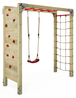 Immagine prodotto di Struttura da gioco per bambini con scivolo a spirale, modello Wickey FIT Gym 442, per l'esterno, colore rosso