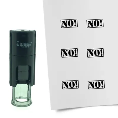 Produktbild von CombiCraft Selbstfärbender Stempel 'NO' in der Farbe Schwarz, Ø10mm
