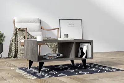Produktbild von Skye Decor, Clara - Antrachite, Couchtisch, Anthrazit, 100 % MELAMINBESCHICHTETE SPANPLATTEN, 80 x 50 x 40 cm