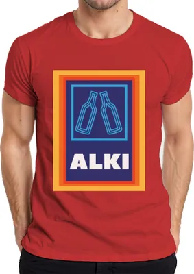 Zdjęcie produktu dla Alki Beer Drinker Booze Party Pomysł na prezent Śmieszna koszulka męska Mallorca Malle, czerwony, 3XL