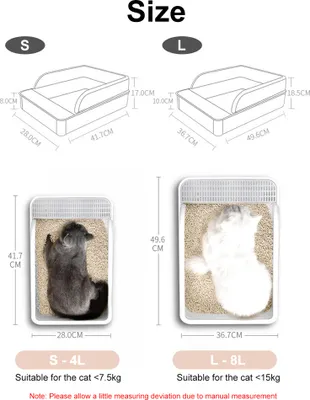Produktbild von Halbgeschlossene Katzentoilette Abnehmbare, nicht klebrige Katzentoilette mit Katzentoilette und Katzentoilette