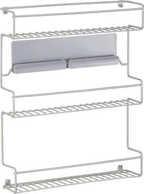 Produktbild von mDesign Gewürzregal Küchenregal Organizer selbstklebend Metall Silber / Matt