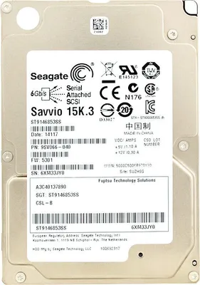 Obrázek produktu pro Pevný disk Fujitsu A3C40137890 146GB SAS II 15000 otáček za minutu 2,5'' palce ST9146853SS