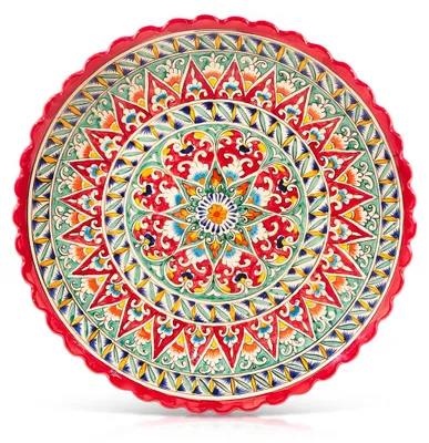 Produktbild von Lagan - KaraKalam KR11, Rischtan Keramik, Ø 42 cm Teller Handarbeit