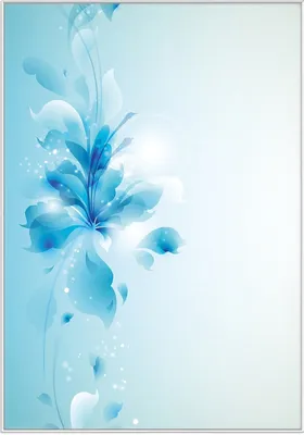 Produktbild von Wallario Wandbild Blaues Blumenbuket, Größe: 70,30 x 100,30 cm, Poster mit weißem Kunststoffrahmen