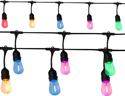 Zdjęcie produktu dla Girlanda zewnętrzna Neon C 5,6 m E27 10 x S14 filament 36V 12W; PARTY 322166 Polux