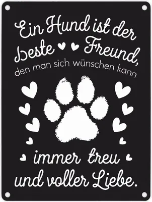 Produktbild von Ein Hund ist der beste Freund Metallschild in 15x20 cm