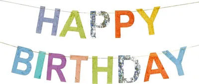 Immagine prodotto di Girlande Happy Birthday bunt silber 19 x 220cm