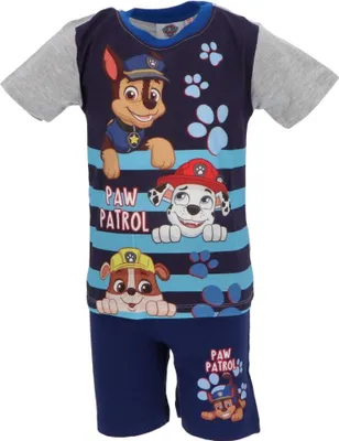 Immagine prodotto di Paw Patrol Shortama - Pigiama e pigiama estivo per bambini in 100% cotone Grigio 2 anni