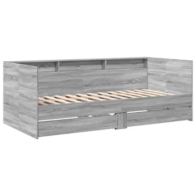 Produktbild von Tagesbett mit Schubladen ohne Matratze Grau Sonoma 75x190 cm