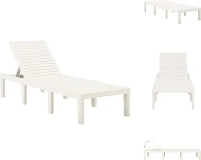 Produktbild von vidaXL Sonnenliege Kunststoff Weiß - Sonnenliegen