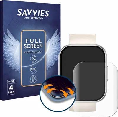 Produktbild von 4x Savvies Fullscreen Schutzfolie für Oukitel BT103 1.91" Displayschutz Folie Fullcover Klar Transparent