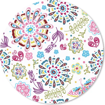Produktbild von MuchoWow® Mauspad Mousepad Regenbogen - Blumen - Schmetterling - Design 50x50 cm - Mousepads - Maus Mat - Pad - Mausunterlage - Vinyl