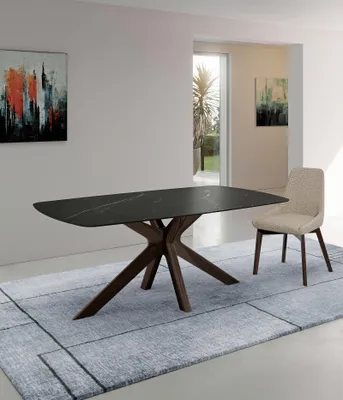 Obrázok produktu pre Gemini - pevný stôl (180 x 90 x 76 cm) z čiernej keramiky