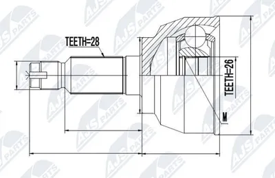 Produktbild von NTY Gelenksatz Antriebswelle Radseitig Vorne für MAZDA 3 (BK) NPZ-MZ-042