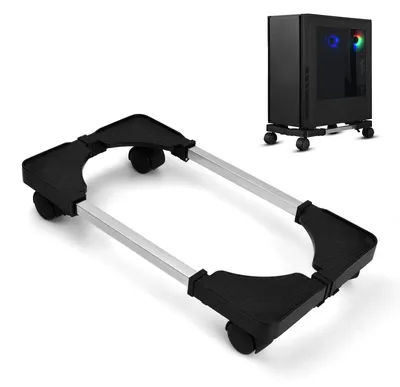 Immagine prodotto di Omgoods - Supporto mobile per CPU con 2 ruote, ideale per torri di computer