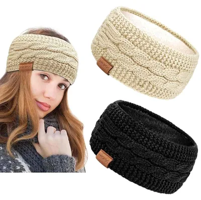 Produktbild von Winterliche, gehäkelte Ohrwärmer für Damen, Set mit 2 Stück