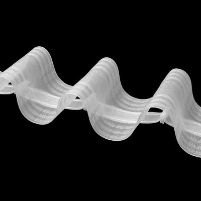 Produktbild von Gardinenband 10m Wellenfalten Transparent-120mm 1:1.5 Kräuselband Faltenband