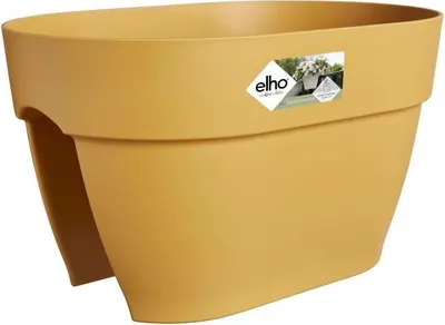 Image de Jardinière Balconnière Elho Vibia Campana Flower Bridge 40, 26x39x22cm, 10L, Jaune Miel