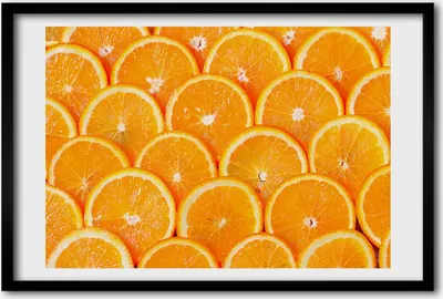 Produktbild von Bild 60x40 MDF-Rahmen, Wandkunst Orangenscheiben