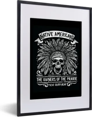 Produktbild von MuchoWow® MuchoWow® Gerahmtes Poster Maske - Retro - Schwarz - Weiß 30x40 cm - Poster mit zchwarzem Bilderrahmen - Wandposter Schlafzimmer