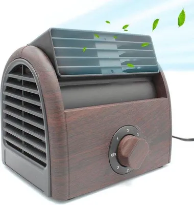 Image de Ventilateur de bureau compact et silencieux sans pales - Ventilateur centrifuge de bureau, double turbine, 30 W - Rotation à 30 degrés - 3 vitesses