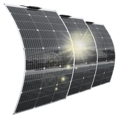 Zdjęcie produktu dla Elastyczny panel słoneczny 300 W - monokrystaliczny, 12V - lekki - do użytku w przyczepach i łodziach
