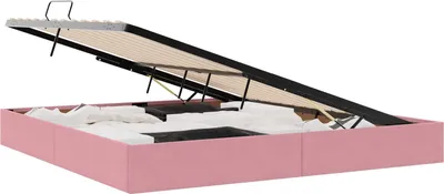 Immagine prodotto di vidaXL Letto a panca con contenitore Rosa 200 x 200 cm in velluto