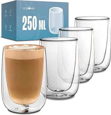 Image de Tasses à café à double paroi, 4 x 250 ml