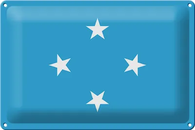 Produktbild von Blechschild Flagge Mikronesien 30x20cm Flag Micronesia