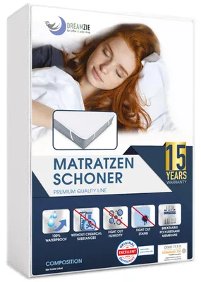 Immagine prodotto di Dreamzie - Protezione per materasso 90x190 - Impermeabile - Cotone