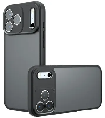 Produktbild von iPhone 18 Pro / 17 Pro Hülle - Coverup Mattes Transparentes Back Cover mit Kameraschutz - Schwarz