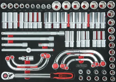 Produktbild von KS Tools 711.0071, Steckschlüssel-Satz, 71 Kopf/Köpfe, 10,9 kg