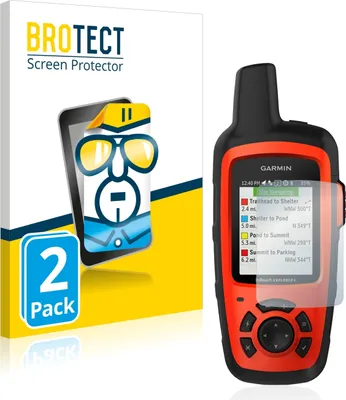 Produktbild von 2x Für Garmin inReach Explorer+ Schutzfolie BROTECT Displayschutz Display Schutz Folie Klar Transparent