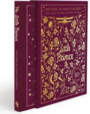A book cover with intricate gold floral and celestial designs on a purple background.
