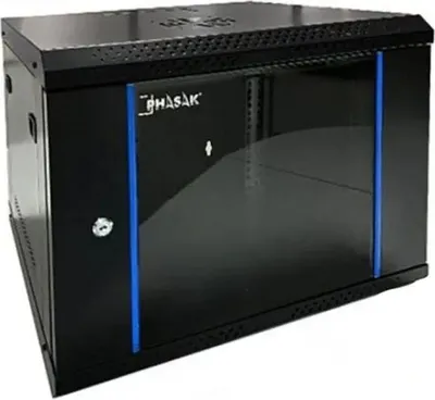 Produktbild von Phasak PHO 2216D, Wandmontiertes Regal, 16U, Sperrschloss, 24 kg, Schwarz