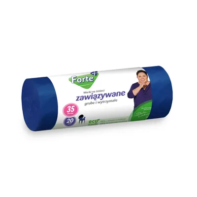 Obrázok produktu pre Vrecia na odpadky Forte+ 35 l, 20 kusov, recyklované