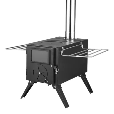 Produktbild von Outdoor Camp Zelt Brennholzofen Tragbarer Holzofen Multifunktionaler Brennholzbrenner mit abnehmbarem Schornstein