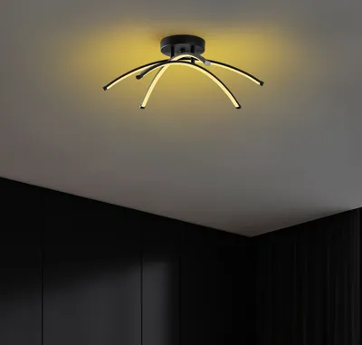 Produktbild von Opviq, Ledbanana - 13685,Leuchter, Schwarz, METALLKÖRPER, 57 x 57 x 20 cm
