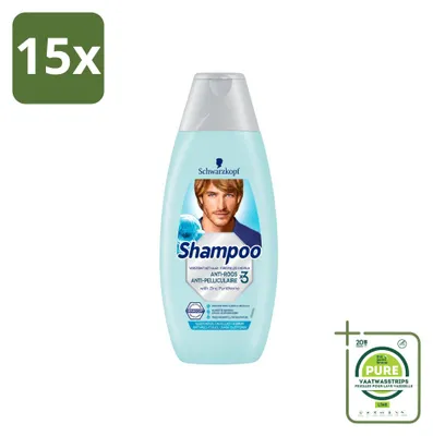 Image de 15 flacons de shampooing antipelliculaire Schwarzkopf à l'aloé vera - 400 ml - Lot de 15