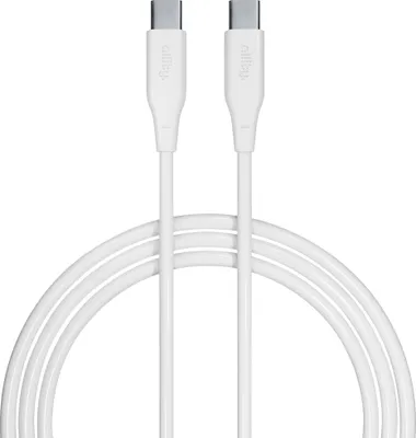 Produktbild von Allity USB C auf USB Typ C 60W 1m Stromkabel für Laptop Ladegerät Übertragung weiß