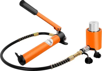 Immagine prodotto di Set di pompe idrauliche manuali - Pompa manuale per cric da 20 tonnellate - Pressione massima 70 MPa - Per attrezzature di sollevamento e macchinari - Arancione