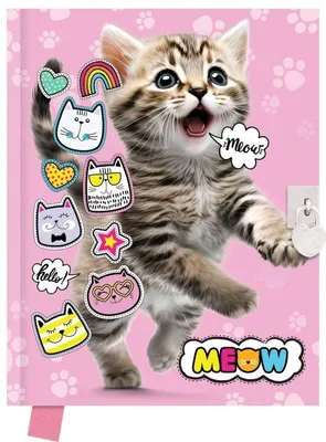 Immagine prodotto di Diario con lucchetto 80k 14x18cm Cat Meow