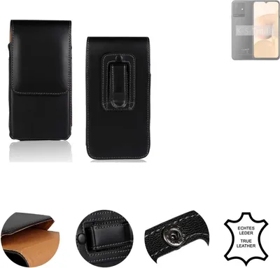 Produktbild von K-S-Trade Holster Gürteltasche Handy Hülle Schutzhülle kompatibel mit Cubot Note 50 Handyhülle Leder schwarz, 1x