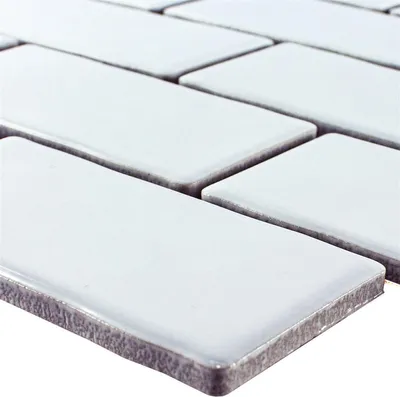 Produktbild von Keramik Mosaik Fliesen Florenz Handgemacht Weiß
