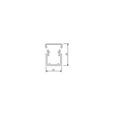 Produktbild von Hager Leitungsführungskanal LF3003007035 ** PVC LF 30x30mm lichtgrau