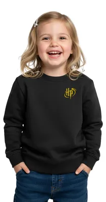 Produktbild von Spreadshirt Harry Potter kleines Logo Stick Kinder Premium Pullover, 110/116 (4 Jahre), Schwarz