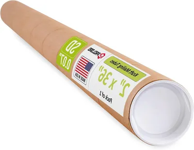 Productafbeelding van Verzending Buis - Papieren Koker - Documenten Versturen - Versterkte Constructie - 91 cm - Bruin