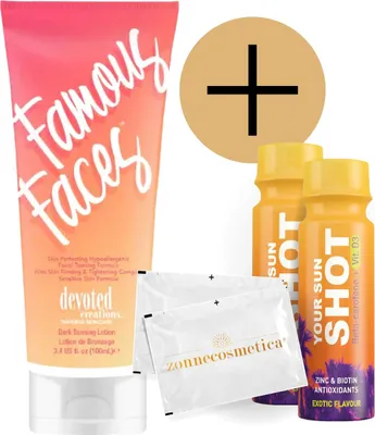 Produktbild von Devoted Creations - Famous Faces + 2 Your Sun Shots + 2 Erfrischende tücher