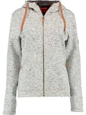 Produktbild von Adisur Strickfleece Jacke Damen (Mittelgrau) Größe 36